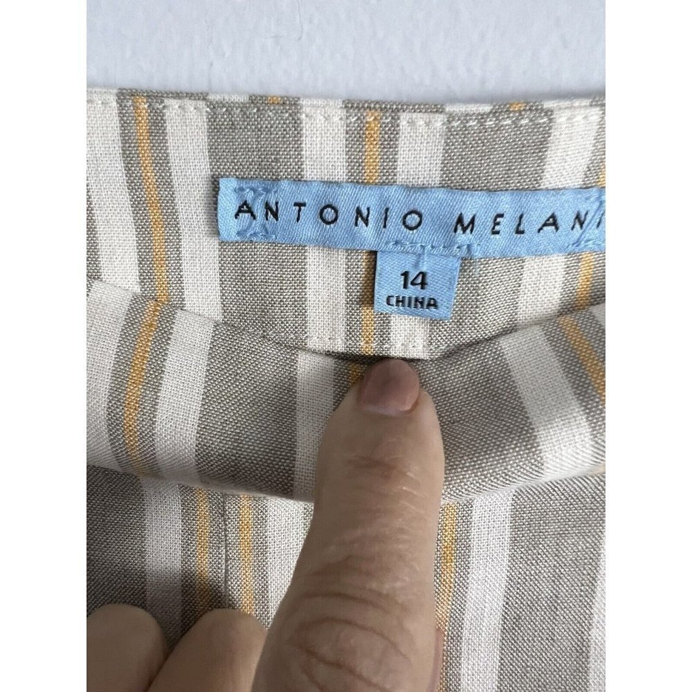 Antonio Melani Chole Wide Leg Linen Pant Size 14 NWT - Picture 6 of 9